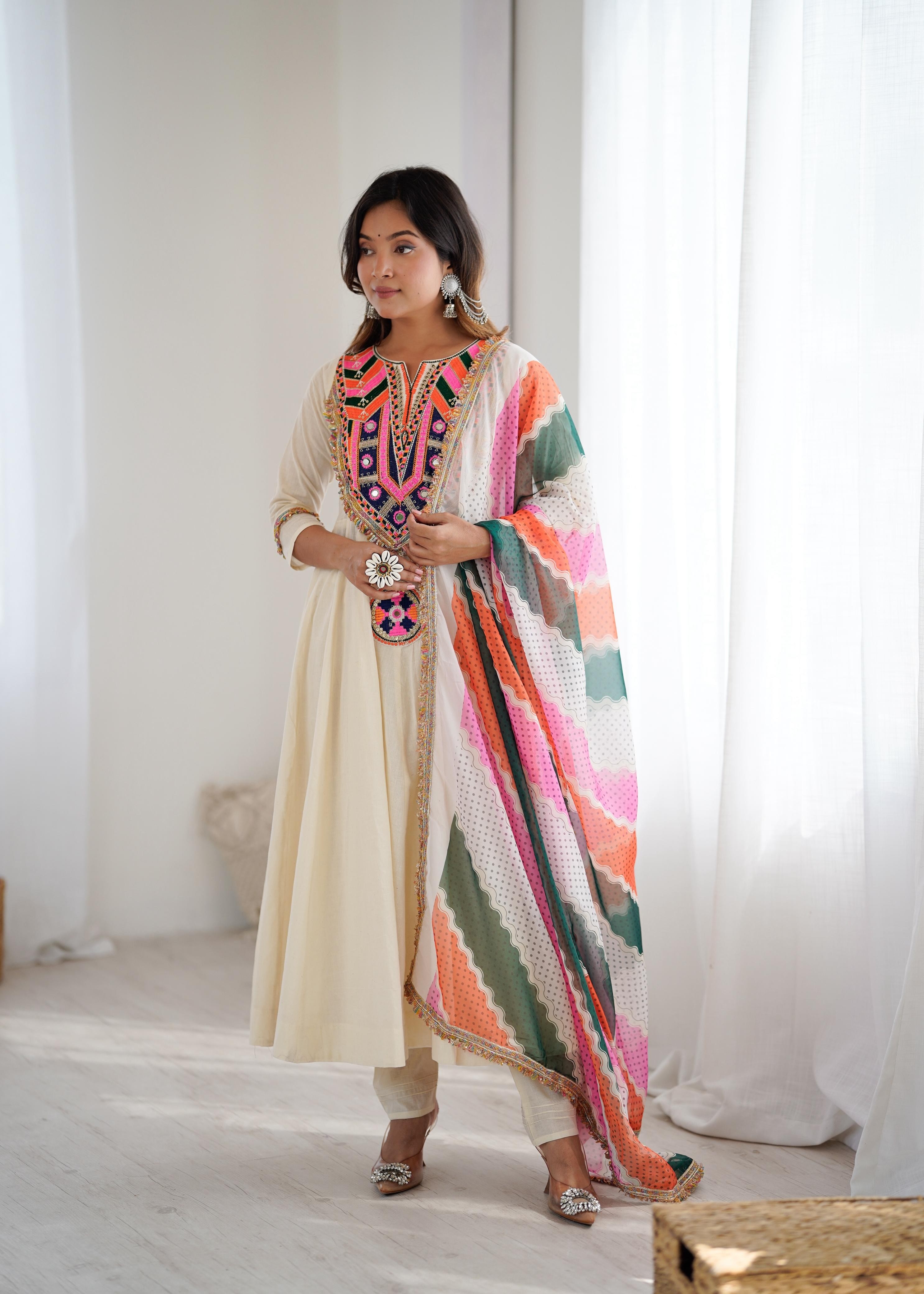 DD 1003 NAVRATRI SPARKAL GOWN WITH EMBROIDERY WORK 