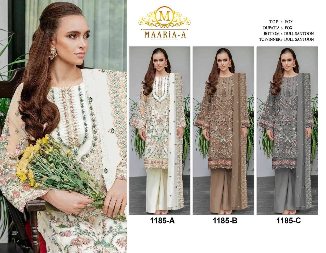 MARIA-A 1185 PAKISTANI LEDIES SALWAR SUITS ONLINE  