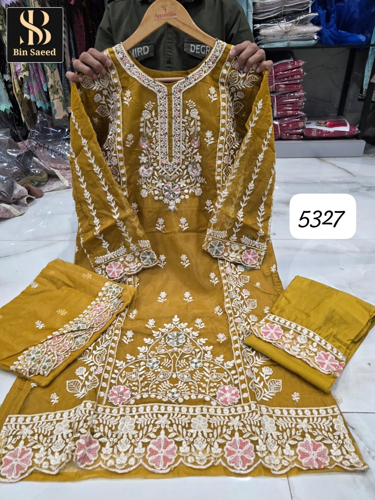 BIN SAEED 5327 PAKISTANI READYMADE ORIGINAL SUITS WHOLESALES 