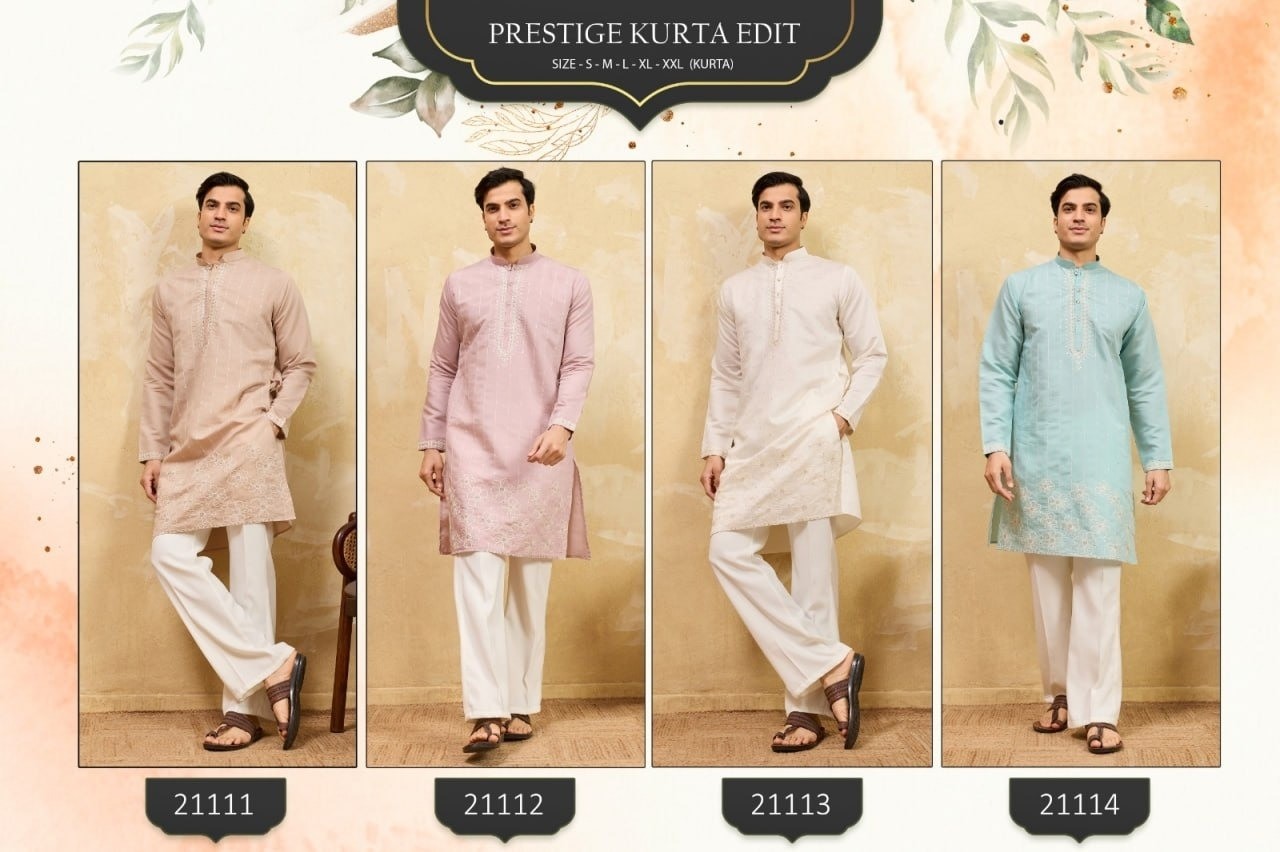 Royal Mauve Kurta Set: Soft Silk Blend with Floral Pattern Embroidery & Mandarin Collar Festive Style