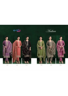 VIPUL BY ANKAA 6141 TO 6146 PARTY WEAR SALWAR SUIT WITH EMBROIDERY WORK