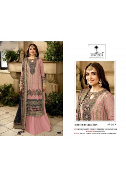 AFROZEH 216 PAKISTANI PURE FOX GEORGETTE EMBROIDERED SUIT