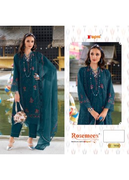  FEPIC ROSEMEEN 1934 PAKISTANI ORGANZA EMBROIDERED WITH HAND WORK