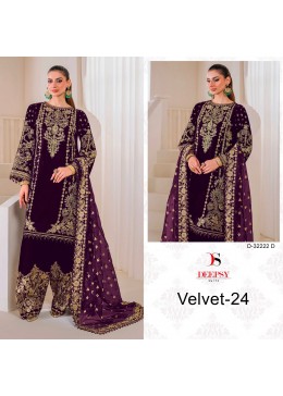  DEEPSY SUITS 32222 PAKISTANI VELVET EMBROIDERY SUIT