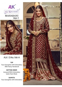 AL_KHUSHBU166 RED COLOUR PAKISTANI SHARARA SUIT