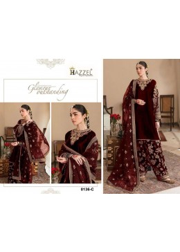HEZZAL 0136 PAKISTANI FENCY VELVET SALWAR SUIT