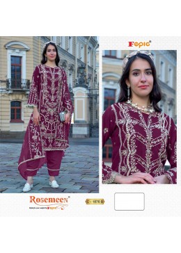  FEPIC ROSEMEEN 1876 PAKISTANI ORGANZA EMBROIDERED SALWAER KAMEEZ
