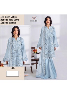 HOOR  TEX H-325 PAKISTANI COTTON WITH EMBROIDERY WORK