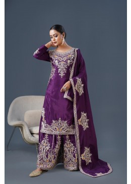 SRK-5215 PARTY WEAR FULL STICHED READY MADE SHARARA SALWAR SUIT