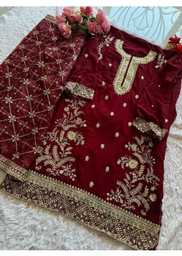 ZIAAZ DESIGNS 702  PAKISTANI GEORGTTE AND EMBROIDERY SALWAR KAMEEZ 
