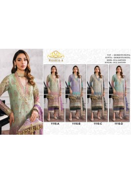 MAARiA~A 1116 PAKISTANI GEORGTTE SALWAR SUIT WITH EMBROIDERY WORK