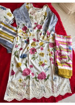 MEHBBOB TEX 1528 PAKISTANI FORMAL DRESS SALWAR SUIT WITH PRINT 