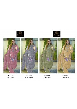 ZIAAZ DESIGNS 797 PAKISTANI EID FETIVAL SEMI STICHAD SALWAR SUIT