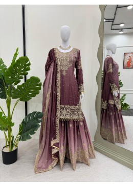 NEW DESIGNER PARTY WEAR TOP AND PALZZO SALWAR SUIT 