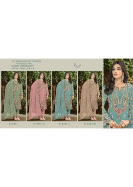 SHREE FABS K 5241 PAKISTANI FESTIVAL EMBROIDERY WORK SALWAR SUIT 