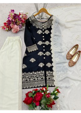 WW 1178 NEW LETEST COLLETION TOP WITH PLAZZO SUIT AND DUPATTA SET WITH EMBROIDERY FULLY STICHAD SUIT