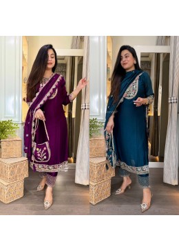 MC2013 INDIA FANCY KURATI SET WITH EMBROIDERY WORK 
