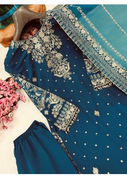 LC 1413 PARTY WEAR  HEAVY EMBROIDERY WORK TOP WITH SHARARA SUITS FOR WOMAN 