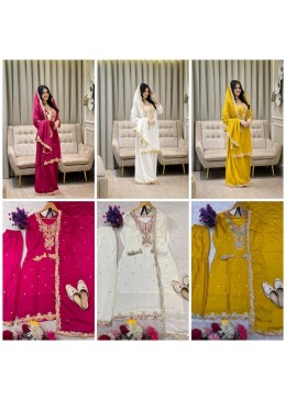 AC 7097 PAKISTANI EMBROIDERY PALZZO SUITS WHOLESALE