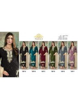 M 1207 PAKISTANI EMBROIDERY JIMMY CHOO SUITS WHOLESALES