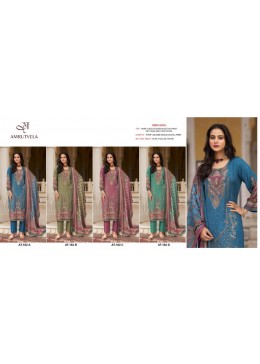 AMRUTVLA  AT-162 PAKISTANI MASLIN COTTON SUITS