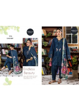 MEHBOOB TEX 1808 AND 1809 PAKISTANI LAWN DUPATTA SALWAR KAMEEZ 