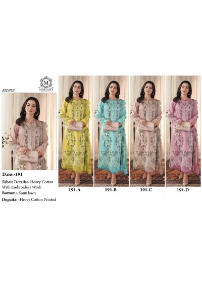 MARYAM`S 191 PAKISTANI COTTON SUITS ONLINE