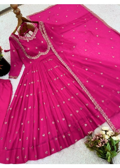 NSR 874 DESIGNER PARTY WEAR GOWN WITH EMBROIDERY WORK