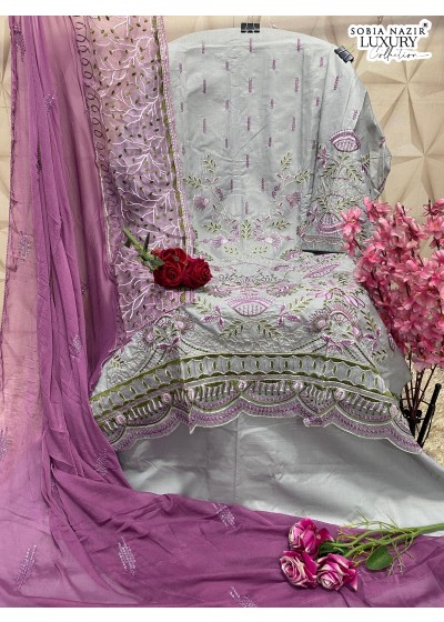 SOBIA NAZIR SN 1037 PAKISTANI LAWN COTTON WITH HEAVY EMBROIDERY SALWAR SUIT