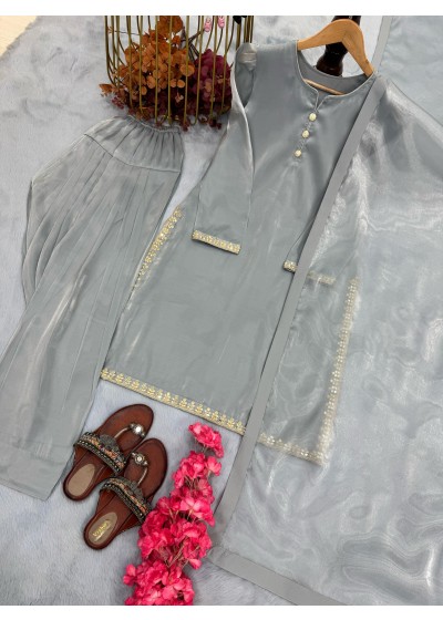 PD -1093 SKY BLUE COLOUR PAKISTANI FARSHI PALZZO SALWAR SUIT