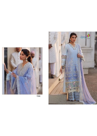 SANIYA TRENDZ 7096 PAKISTANI SUMMER COTTON WITH CHIKANKARI EMBROIDERED WORK