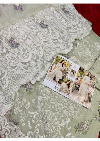 ZIAAZ DESIGNS 898 PAKISTANI CAMBRIC COTTON WITH EMBROIDERY WORK SALWAR SUIT