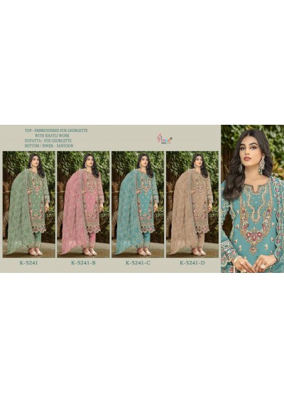 SHREE FABS K 5241 PAKISTANI FESTIVAL EMBROIDERY WORK SALWAR SUIT 