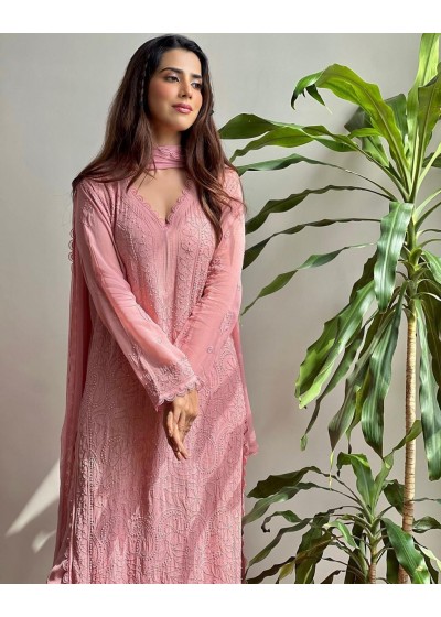 BE 1121 PAKISTANI CHIKANKARI WORK READYMADE 3 PCS SALWAR SUIT