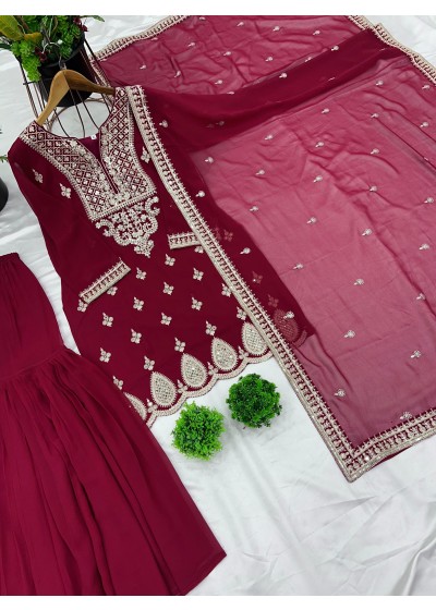 ZF 5007 INDIA PARTY WEAR TOP SHARARA SALWAR SUIT 
