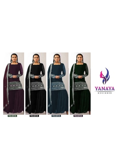 YD 031 READYMADE PARTY WEAR SALWAR SUIT WITH EMBROIDERY WORK  FULLY STSUITICHAD 