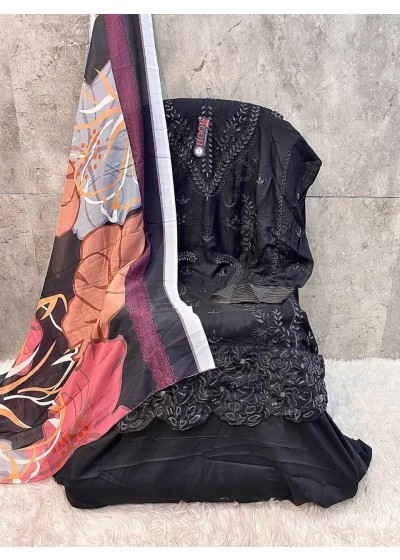 HOOR TEX H 381 RAYON COTTON PAKISTANI EMBROIDERY WORK SUITS 