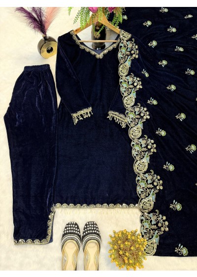 MF 486 DESIGNER INDIA PARTY FESTIVAL PURA VISCOSE VELVET PARTY WEAR SUITS