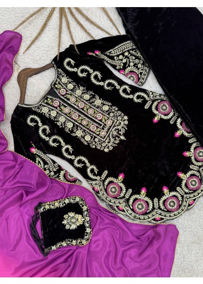 HK 1731 DESIGNER PAKISTANI VESCOUS VELVET SALWAR SUITS