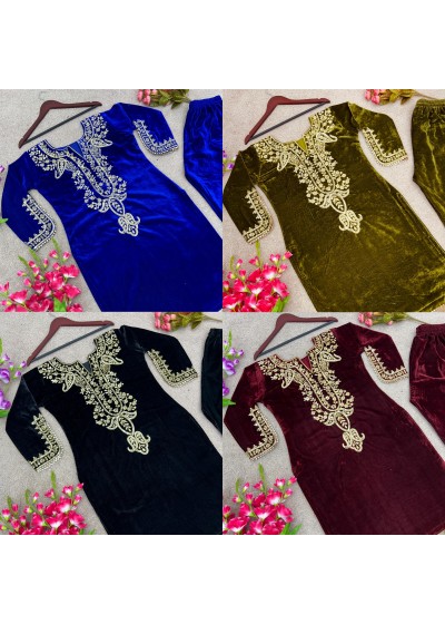 SRK 5104 PARTY WEAR VLEVET CORD SET 