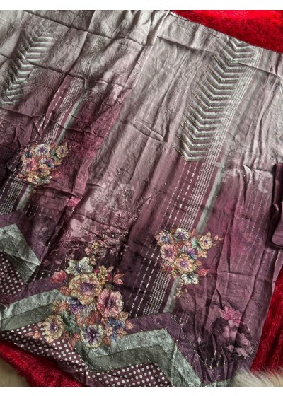 MEHBBOB TEX 1764 PAKISTANI VISCOSE  MASLIN COTTON WITH PRINT SUITS