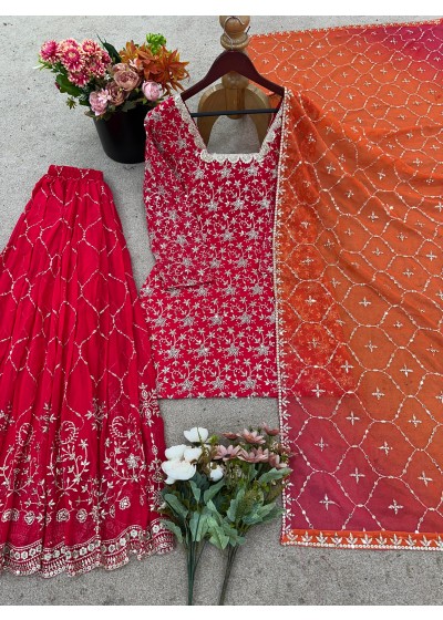 SR 1682 DESIGNER EMBROIDERY PALZZO SALWAR SUITS