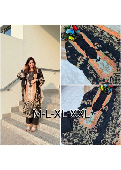 YD 047PAKISTANI COTTON PRINT WITH EMBROIDERY SUITS WHOLESALES