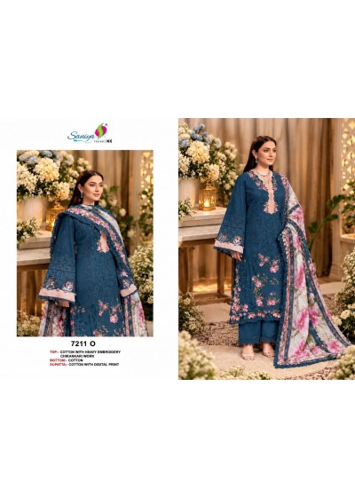 SANIYA TRENDZ 7211 PREMIUM COTTON CHIKANKARI SUIT